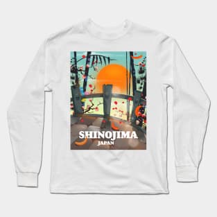 Shinojima Japan sunset Long Sleeve T-Shirt